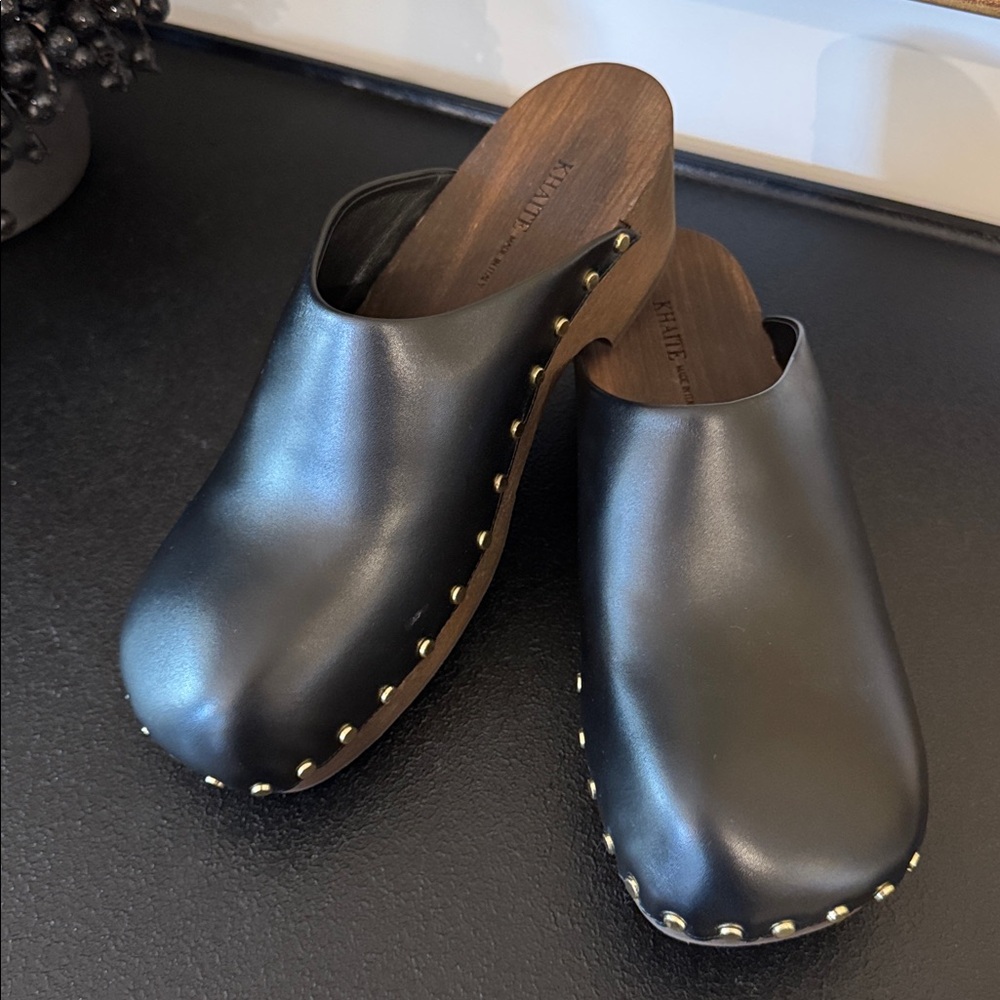 KHAITE Black Leather Footwear